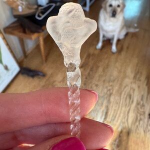 Lalique “Roxanne” crystal swizzle stick  stirrers